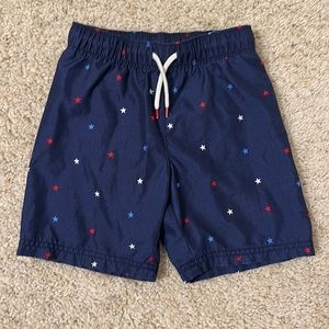Toddler boys patriotic swim trunks. Old Navy size 5T
